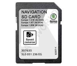 Skoda 5L0051236EG Europe Sat Nav SD card Amundsen MIB2 2025 2026