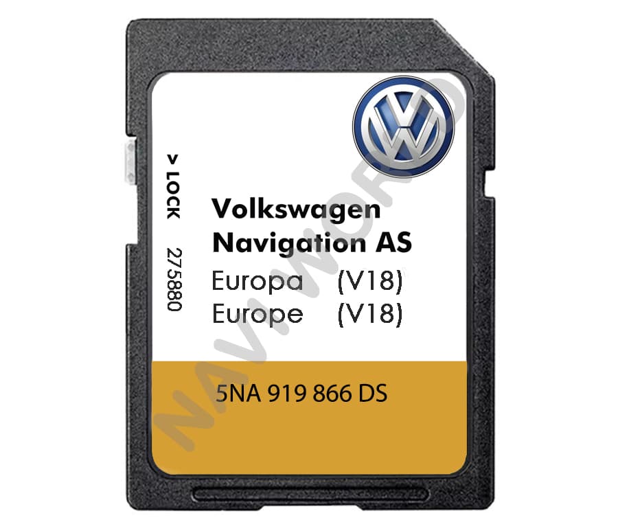 Volkswagen 5NA919866DS V18 Media AS SD card Europe 2023