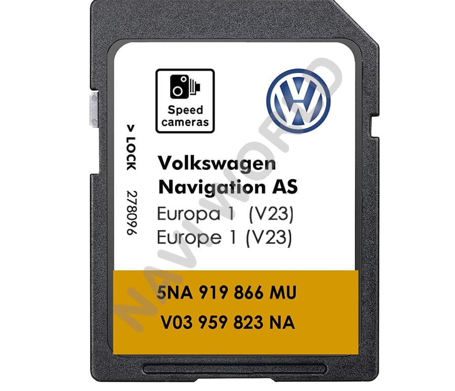 Volkswagen 5NA919866MU / V03959823NA V23 Media AS MIB2 Sat Nav SD card Europe 2026