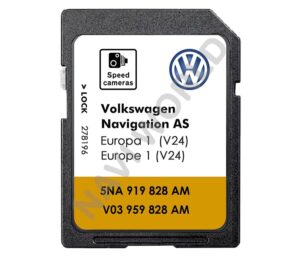 Volkswagen VW 5NA919866AM / V03959823AM V24 Media AS MIB2 Sat Nav SD card Europe 2027