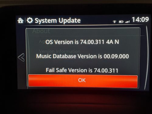 Актуализация на фърмуера на ADR Mazda Connect 74.00.324 ADR 4A преглед на снимки