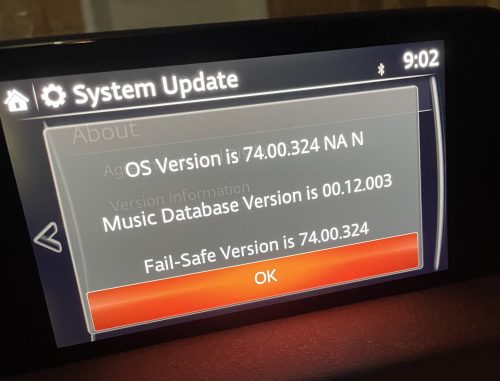 NA Mazda Connect Firmware Update 74.00.324 NA pagsusuri sa larawan