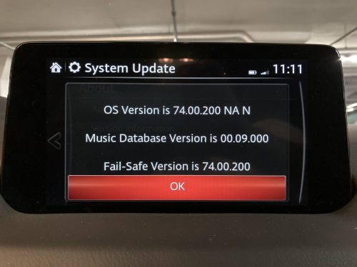 NA Mazda Connect Актуализация на фърмуера 74.00.324 NA преглед на снимки