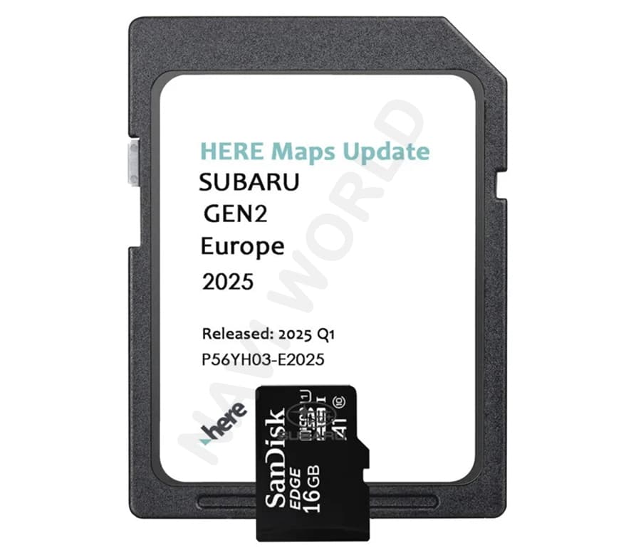 Subaru Gen2 P56YH03-E2025 Navigation Sat Nav Micro SD card Europe 2025