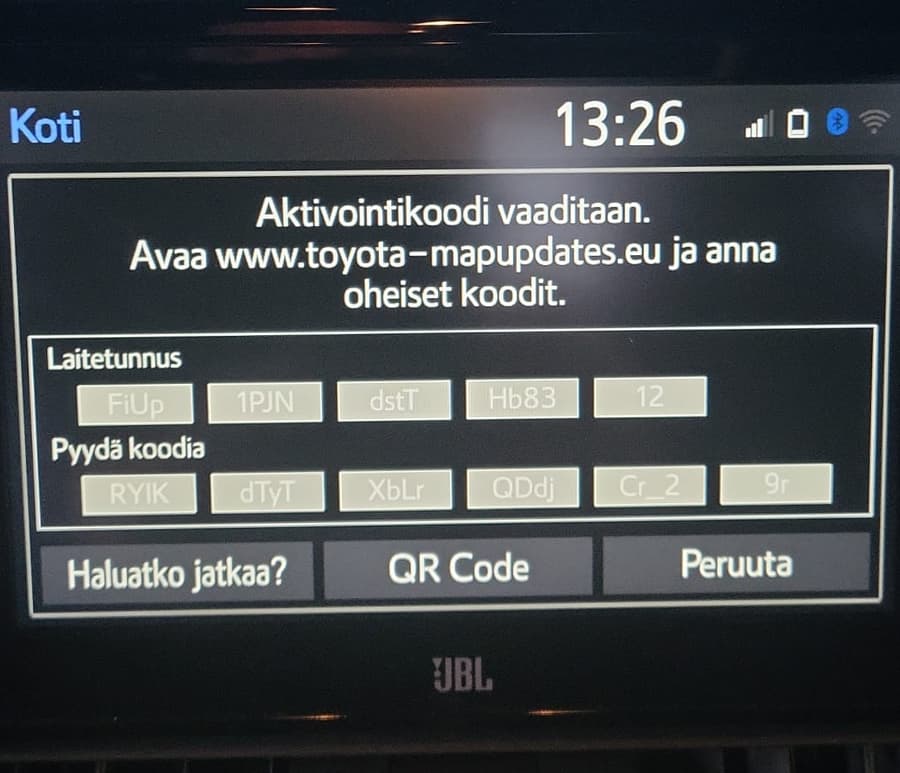 Toyota Touch & Go Plus activation code