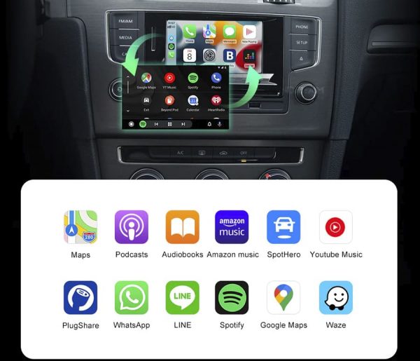 Снимка - Volkswagen Wireless CarPlay & Android Auto / Golf Passat Tiguan 2014-2018