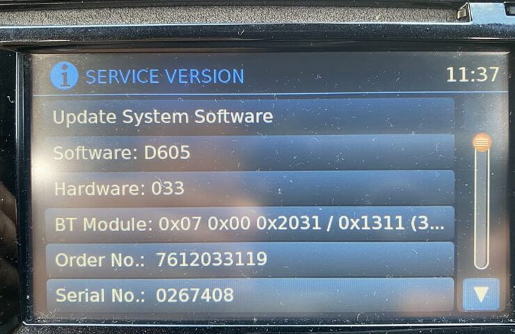 How to update firmware on Nissan Connect 3. Firmware update D605