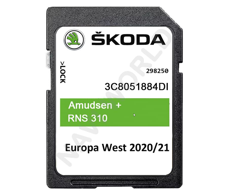 Skoda Amundsen + / RNS315 Sat Nav SD Card V12 2021